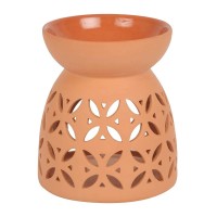 Material Ceramic Design Contemporary Cut Out Geometric Finish Terracotta Effect Suitable for Scented Oil Wax