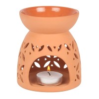 Material Ceramic Design Contemporary Cut Out Geometric Finish Terracotta Effect Suitable for Scented Oil Wax