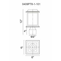 Blackbridge 1 Light Outdoor Black Lantern Head