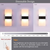 Lightess Modern Wall Sconce 12W Led Wall Lights Indoor Wall Lamp Bedroom Wall Mounted Light For Living Room Hallway Warm White