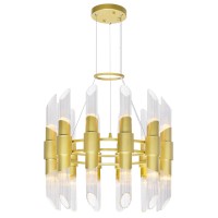 24 Light Chandelier With Satin Gold Finish