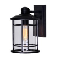 Belmont 1 Light Outdoor Black Wall Lantern