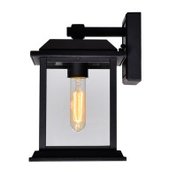 Blackbridge 1 Light Outdoor Black Wall Lantern