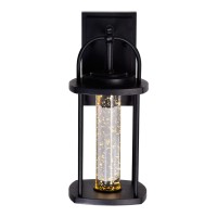 Greenwood Led Outdoor Black Wall Lantern