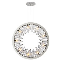 9 Light Chandelier With Polished Nickle Finish