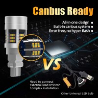 Lighsta Canbus Anti Hyper Flash 3157 4157 3155 3457 Switchback Led Bulbs Dual Color For Amber Yellow Turn Signal Lights, White Daytime Running Parking Lights, No Load Resistor Needed (Pack Of 2)