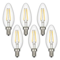 Sunbeam 16909 4W Led Warm White 2700K 40 W Equivalent, 15000 Hours, 350 Lumens, Medium Base, B11 Light Bulb 6-Pack