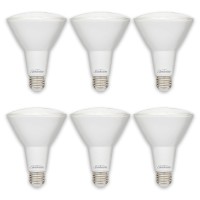 Sunbeam 16907 12W Led Soft White 3000K 75 W Equivalent, 25000 Hours, 750 Lumens, Medium Base, Par30 Light Bulb 6-Pack