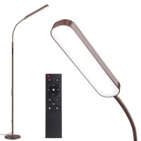 Outon Led Floor Lamp 12W 1200Lm, Adjustable Gooseneck Led Modern Lamp With 4 Color Temperature And Stepless Dimmer, Remote And Touch Control For Reading Living Room Bedroom (Bronze)