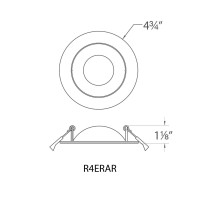 Wac Lighting Lotos 4In Led Round Adjustable 5Cct Selectable 2700K3000K3500K4000K5000K Recessed Kit In White Pack Of 6