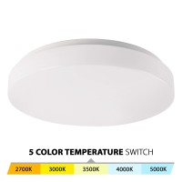 Wac Lighting, Blo 13In Led Energy Star Flush Mount 5-Cct Selectable 2700K-3000K-3500K-4000K-5000K In White