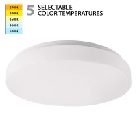 Wac Lighting, Blo 13In Led Energy Star Flush Mount 5-Cct Selectable 2700K-3000K-3500K-4000K-5000K In White