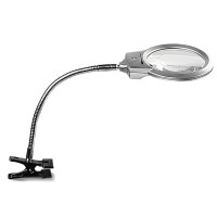 Meichoon Magnifying Lamp With Light,Clamp Magnifier,Clip-On Table Bright Led Lighted Magnifying Glasses,For Reading Diamond Painting Cross Stitch