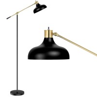 Industrial Floor Lamp For Living Room Black Modern Arc Standing Lamp Adjustable Head Reading Standing Lamp For Bedroom Farmho