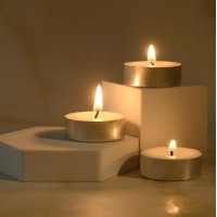 Spicom Night Tea-Light Wax Candles 4 Hour Long Burn Unscented & Smokeless Home D