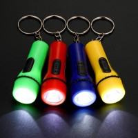 Hortsun 100 Pieces Mini Flashlight Keychain Assorted Colors Mini Led Flashlight Led Keychain For Hiking Camping Party Favors