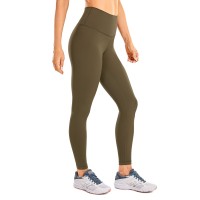 Crz Yoga Womens Compression Workout Leggings 2528 Olive Yellow Xx-Small