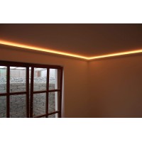 Hexim Led Stucco Strips Economy Packs - Indirect Lighting With Pu Ceiling Strips Light And Opaque (20 M Led-14) Stucco Profile Set