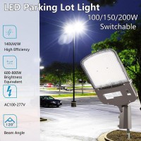 Whled 200W Outdoor Led Parking Lot Light With Slip Fitter, 5000K Daylight 28000Lm 750W Hpshid Equiv,[Dusk To Dawn Photocell&Shorting Cap Included] Etl Commercial Lighting Fixture Bronze