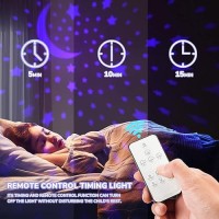 Remote Control And Timer Design Starry Sky Rotating Star Projector Night Light 16 Colorful Projector Light Dimmable Led Bedside