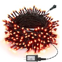 Joomer Orange Halloween Lights 100Ft 300 Led Connectable Halloween String Lights With 8 Modes Timer Waterproof Plugin Orange St