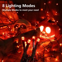 Joomer Orange Halloween Lights 100Ft 300 Led Connectable Halloween String Lights With 8 Modes Timer Waterproof Plugin Orange St