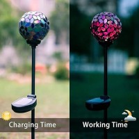 Vcuteka Solar Lights Outdoor Decorative Mosaic Solar Garden Light Waterproof Led Pathway Stake Light For Landscape Lawn Patio