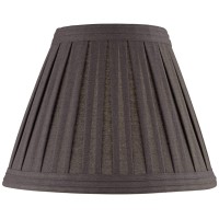 Slate Gray Linen Box Pleat Medium Empire Lamp Shade 7