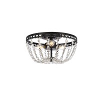 Kylie 14 Inch Flush Mount In Black