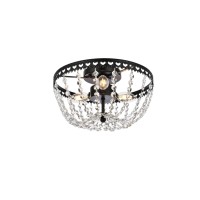 Kylie 14 Inch Flush Mount In Black