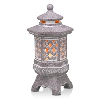 Teresa'S Collections Pagoda Garden Statues With Solar Outdoor Light, Resin Zen Garden Lantern Asian Decor Outdoor Statues Lawn Ornaments Patio Porch Yard Decor Gifts For Mom 12.6'' (Stone Finish)