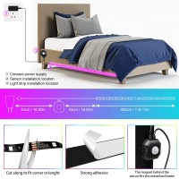 2 Set 9.84Ft Motion Sensor Under Bed Lights, App Control Bed Led Lights,Motion Activated Led Light Strip, Night Strip Light, Stairs Light With Usb 5V Color Changing Led Lights For Cabinet Bedroom