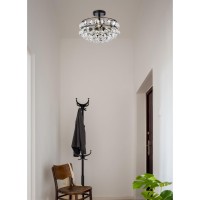 Savannah 14 Inch Flush Mount In Black