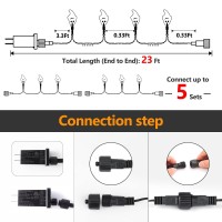 Recesky 60 Led Halloween String Lights 194Ft Purple Ghost String Light With 30V Plug In Extendable 8 Modes Halloween Lightin