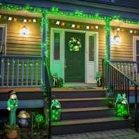 Jmexsuss 2 Pack Green Solar Christmas Lights, Each 100 Led 42.7Ft Solar Outdoor String Lights With 8 Lighting Modes Waterproof For St Patrick'S Day Decorations (Green Wire)