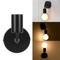 Topincn E27 Retro Wall Lamp Practical Wall Light Retro Single Head Wall Light Workmanship Black Industrial Vintage Wall Lamp Suitable Many Occasions Home Essentials