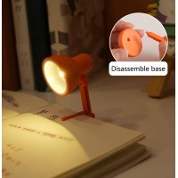 2 Pack Led Mini Table Lamp Fold-Able Night Reading Book Lamps For Home Room Computer Night Lights Eye Protections, For Night Study Travel Portable - Ld02 Orange