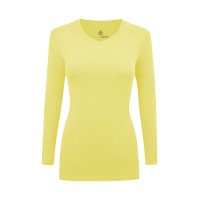 Natural Uniforms Womens Long Sleeve V-Neck T-Shirt Under Scrub (Yellow, Large)