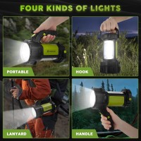 Alpswolf Camping Lantern Rechargeable Led Flashlight Spotlight Lantern With 800Lm 3600 Capacity Battery Powered Portable Brig