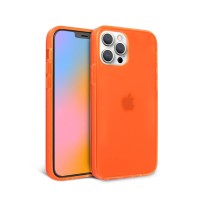 Felony Case - Iphone 12 Pro Max Neon Orange Clear Protective Case, Tpu And Polycarbonate Shock-Absorbing Bright Cover - Crack Proof With A Gloss Finish - Full Iphone Protection