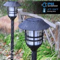 Zoohar Solar Outdoor Lights,Extra-Tall Solar Torches With Flickering Flame 4-Pack Waterproof Garden Lights,Stainless Steel Pathway Lighting Garden Decor, Yard Decorations Outdoor Auto On/Off