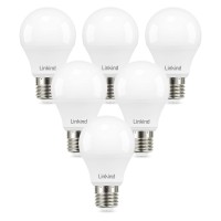 Linkind Dimmable A19 Led Light Bulbs, 60W Equivalent, E26 Base, 3000K Warm White, 9.5W 800 Lumens 120V, Ul Listed Fcc Certified, Pack Of 6