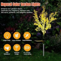 Neporal Garden Solar Lights Outdoor Waterproof Ip65 4 Pack Dusk To Dawn Golden Solar Flowers Solar Garden Lights Outdoor For Ga