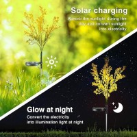 Neporal Garden Solar Lights Outdoor Waterproof Ip65 4 Pack Dusk To Dawn Golden Solar Flowers Solar Garden Lights Outdoor For Ga