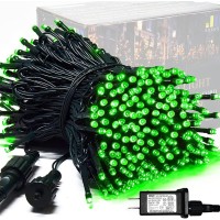 Jmexsuss 91.5Ft 250 Led St Patricks Day Lights Outdoor Waterproof, 8 Lighting Modes Connectable Green Christmas Tree Lights Indoor For Yard Patio Party Christmas St Patricks Day Decorations