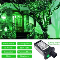 Jmexsuss 91.5Ft 250 Led St Patricks Day Lights Outdoor Waterproof, 8 Lighting Modes Connectable Green Christmas Tree Lights Indoor For Yard Patio Party Christmas St Patricks Day Decorations