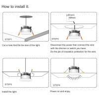 2 Inch Led Recessed Lighting Dimmable Downlight 3W35W Halogen Equivalent 3000K Warm White Cri80 Led Ceiling Light With Led