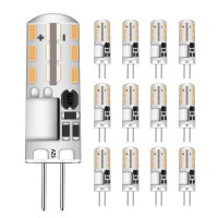 Dumiloo G4 Led Bulb Jc Type Bi-Pin Base Light Bulbs 1.5W Ac/Dc 12V Warm White 3000K 10W T3 Halogen Bulb Replacement For Under Cabinet Puck Light, Chandelier, Rv, Landscape Lighting (12 Pack)