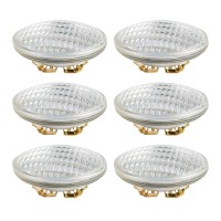 Par36 Led Landscape Bulb 12V 12W 1280Lm 100W Halogen Landscape Bulbs 6000K Ac/Dc 12-36V, Water Resistant, Par36 Led 12V Flood Light Tractor Light, 6 Pack