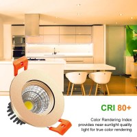 Lightingwill 2Inch Led Dimmable Downlight 3W Cob Recessed Ceiling Light Ultra Warm White 2700K Cri80 25W Halogen Bulbs Equiv